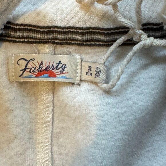 Faherty Legend™ Lounge Half Zip Sweatshirt - Off White - Picture 7 of 7